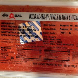 Wild Alaskan Red Pink Salmon Caviar “49th Star”